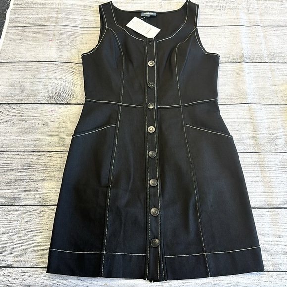 Modcloth Black Button Up Denim Dress • Sz 8 • NWT! - Picture 10 of 16